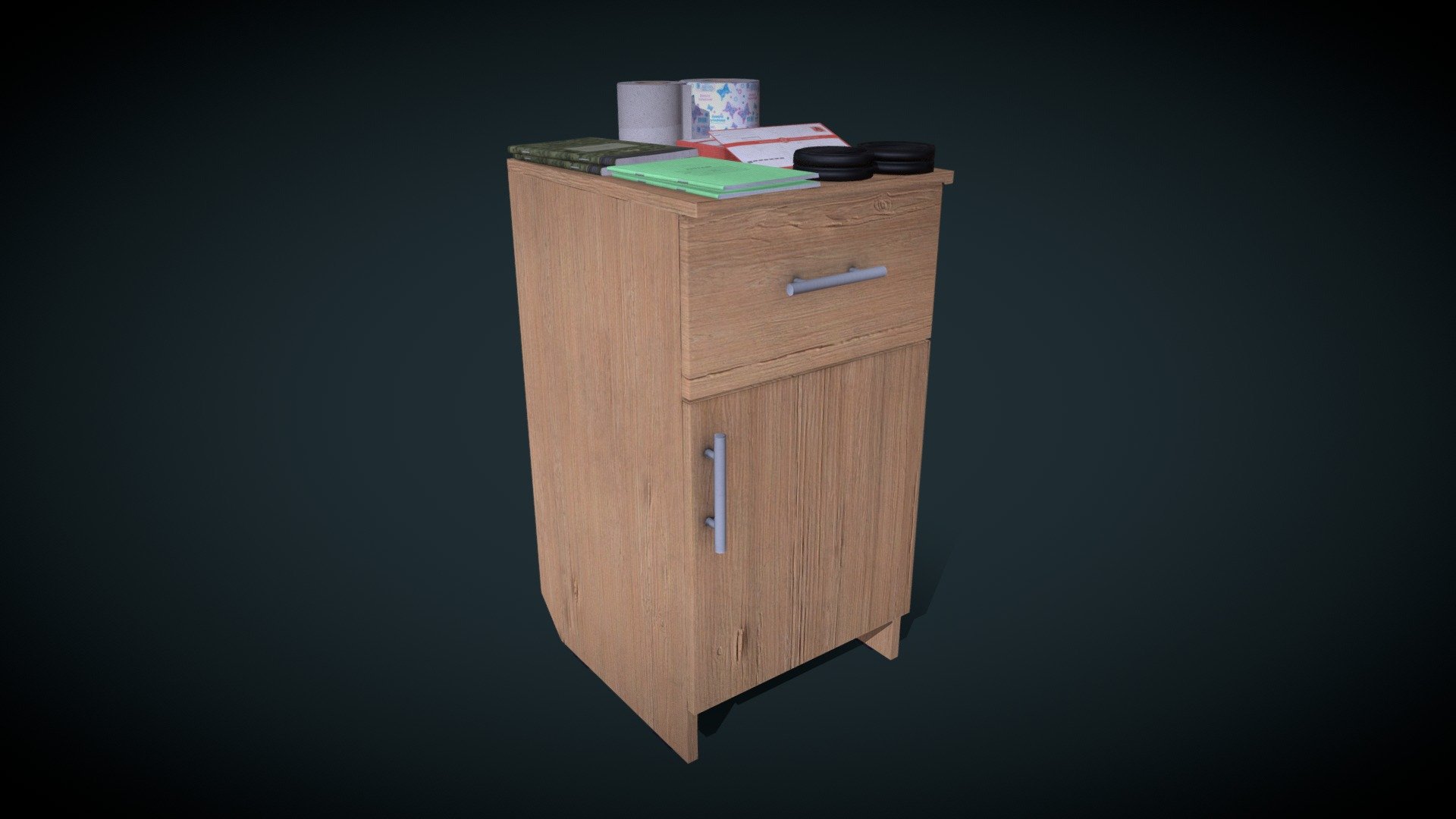 Army bedside table (low poly)