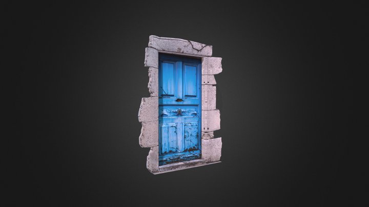 antique old door 3D Model