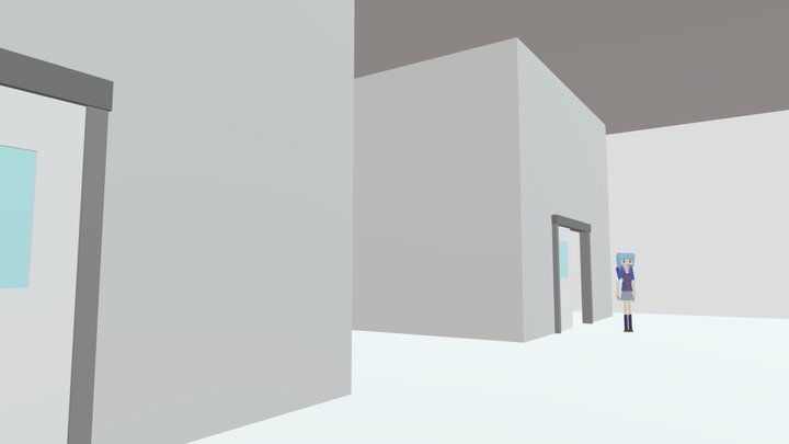School Hallways 3D Model