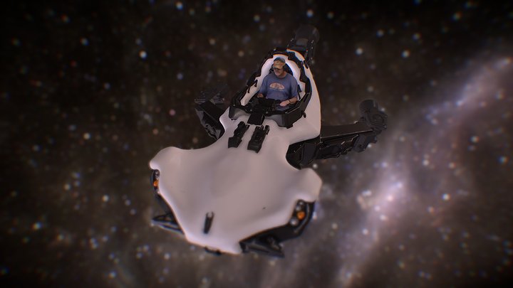 Mono Stingray kitbash spaceship – Kostenloses 3D-Modell STL