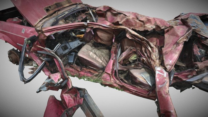 Wrecked VB Commodore 3D Model