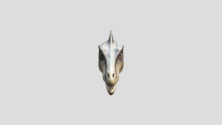 A female dinosaur head, 3D Model