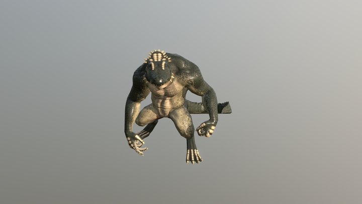 Crocoman 3D Model