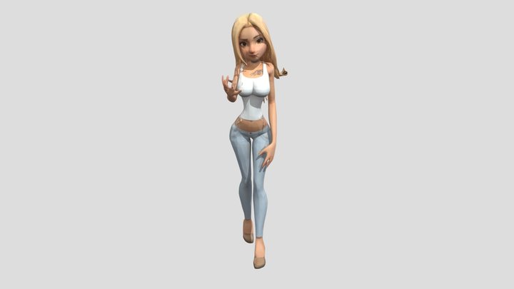 Character in Motion 3D Model