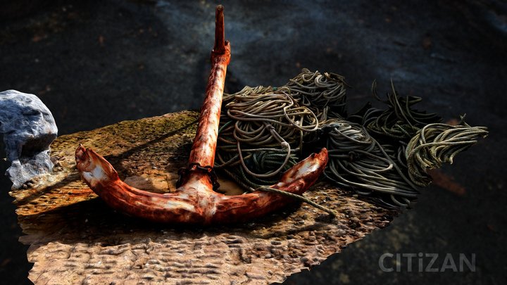 Rusting Anchor (Beesands, Devon) 3D Model