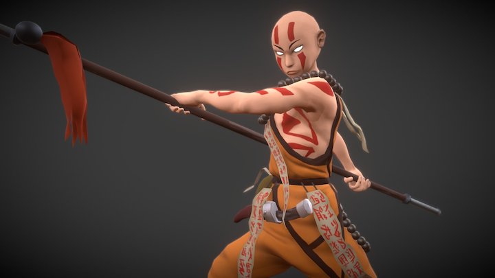 Shaolin Monk 3D Model