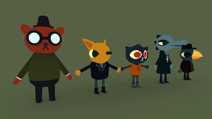 Night in the Woods - Main characters 3D Model