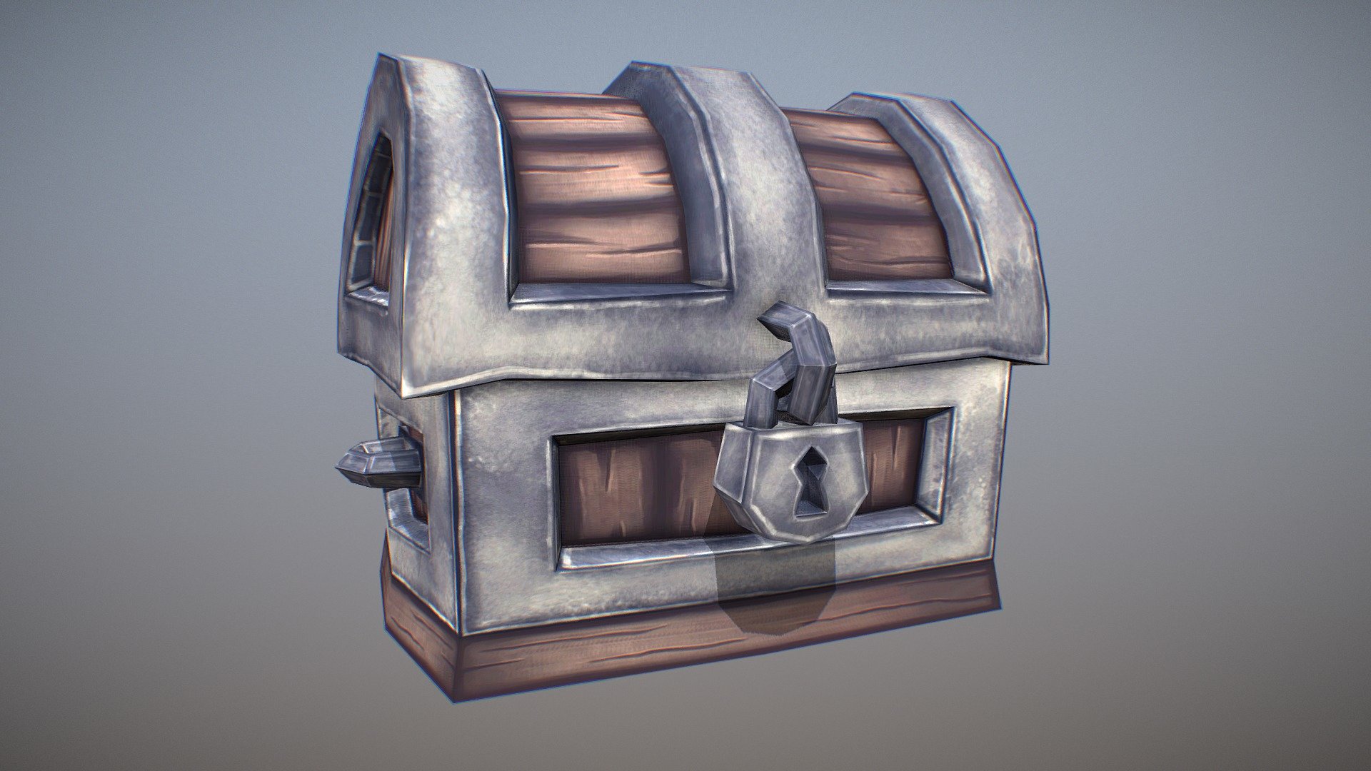 Lowpoly Chest 3D model by Roman Spai (romanspai) [58cd140] Sketchfab