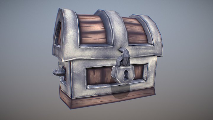 Lowpoly Chest 3D Model