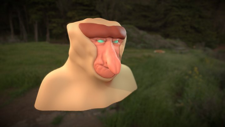 Long Nose Monkey - Sculpt 3D Model
