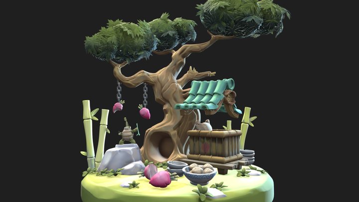 Po Tree House | Sculpting Final 3D Model