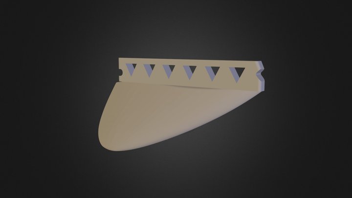 ' Bonzer' Side Fin Runner Small 19 Degree Cant 3D Model