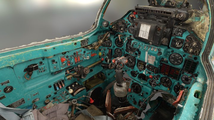 MiG-23MF Cockpit Photogrammetry 3D Model