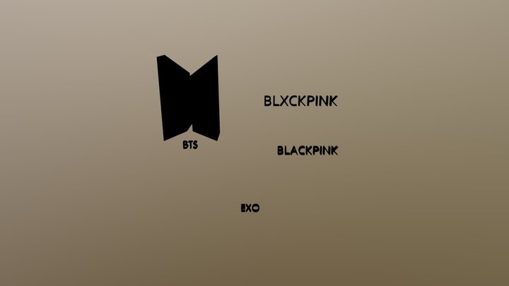 BTS BLACKPINK EXO (WITH MUSIC) 3D Model