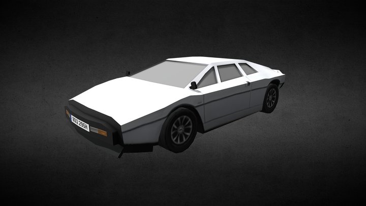 Lotus Esprit - Low Poly Textured 3D Model