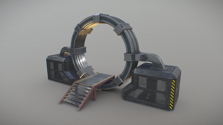 Sci-Fi Portal Gateway 3D Model