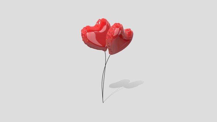 Balloons in the shape of a heart 3D Model