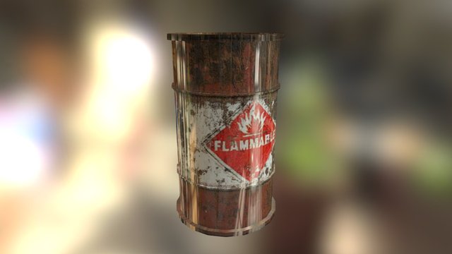 Barrel Textured 3D Model