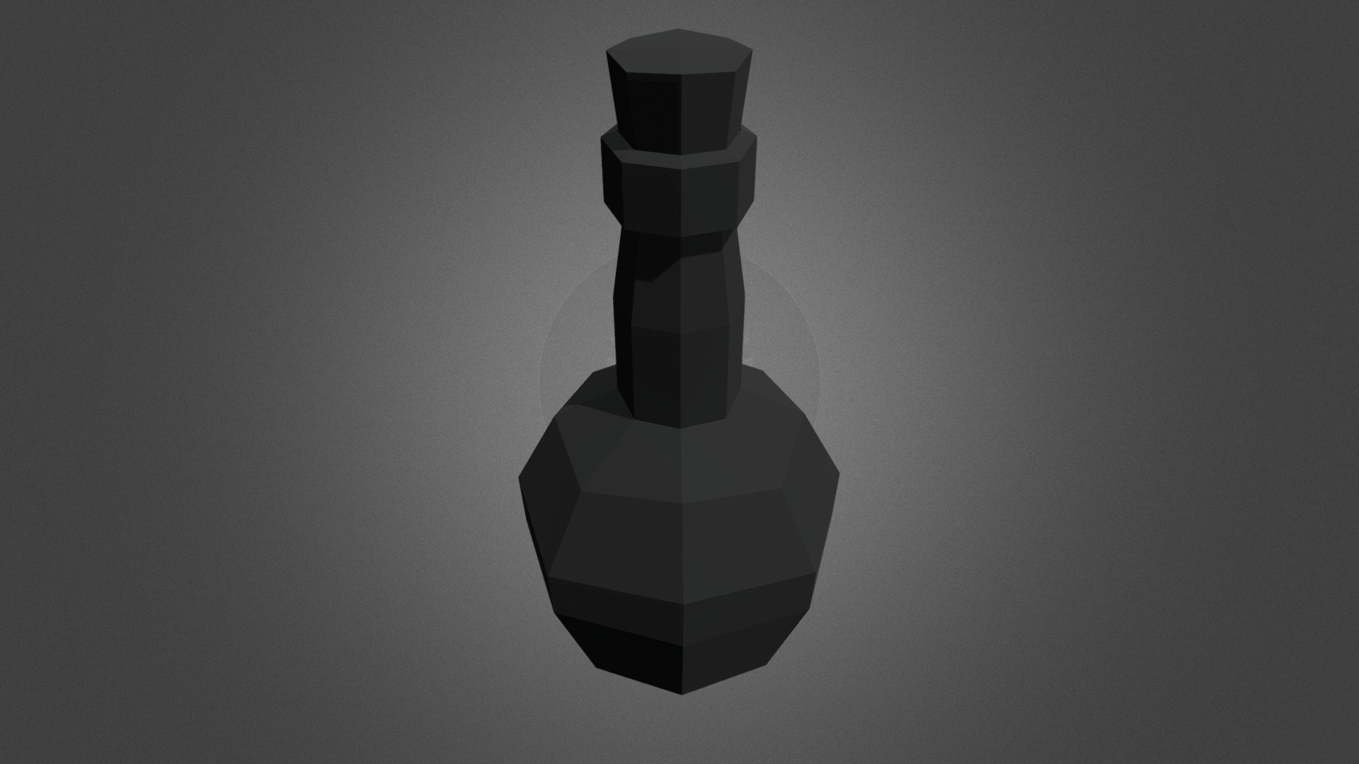Low poly bottle (Separate cap)