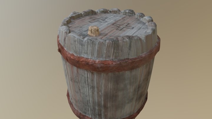 An Old Rusty Barrel 3D Model
