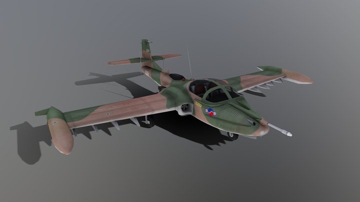 A-37B Dragonfly – Modelo 3D gratuito STL