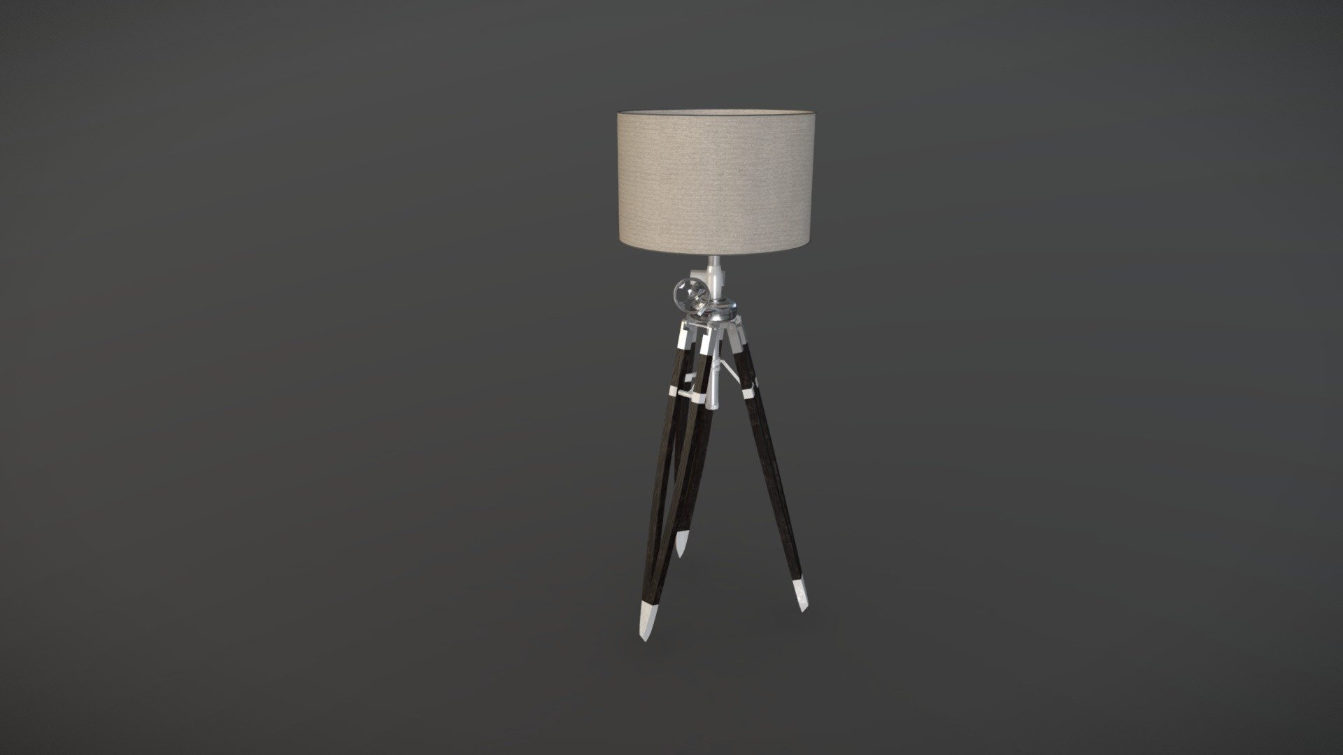 Floor lamp on a tripod