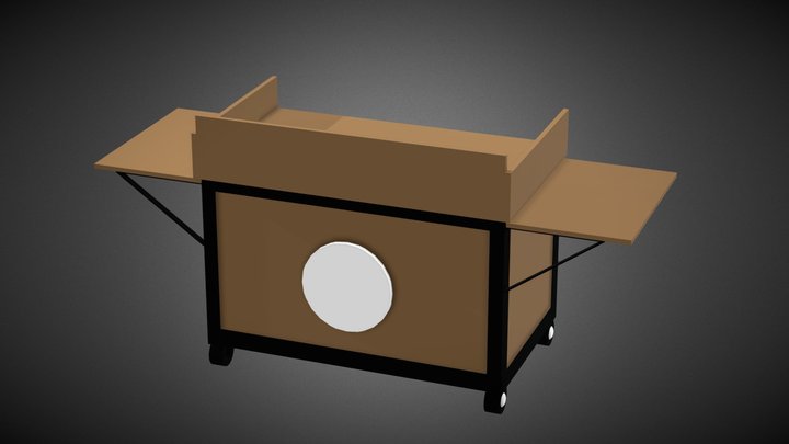 Carrito Venta callejera 3D Model