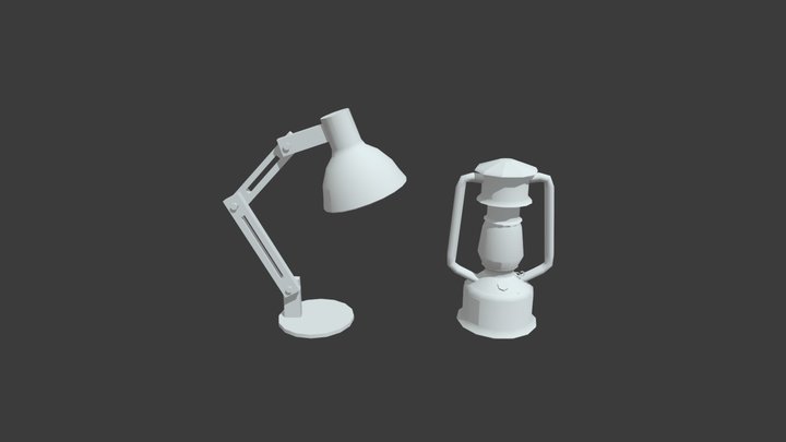 Lamp_1Ktris 3D Model
