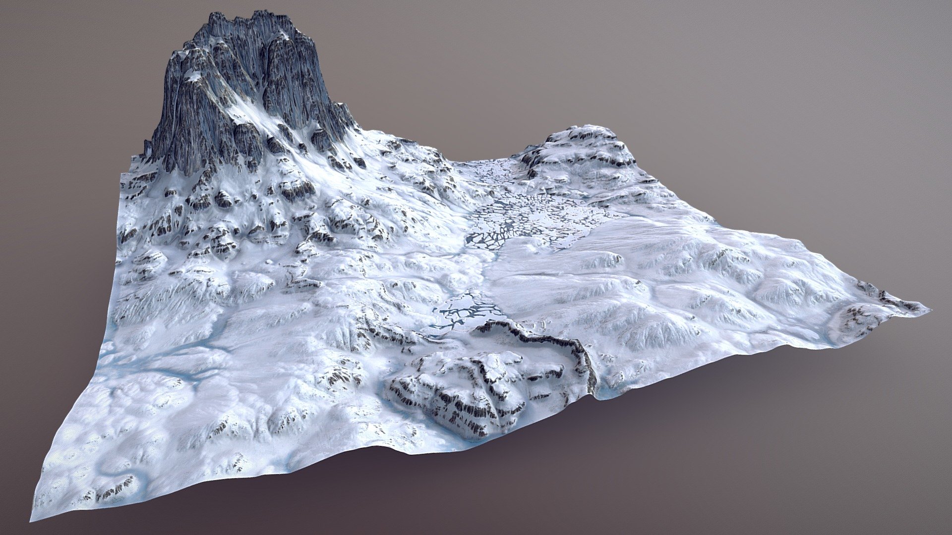 Billowing Mountain Lake - Buy Royalty Free 3D model by taber.noble ...