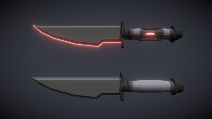 Two Knife (low-poly) 3D Model