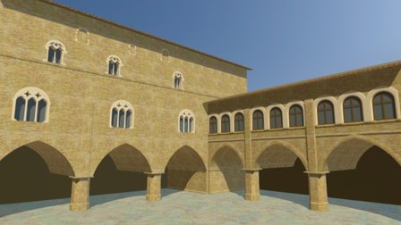 Palazzo Trinci Courtyard, Foligno 3D Model