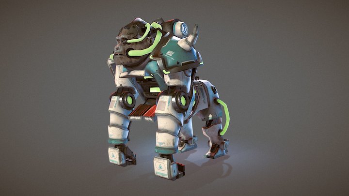 GR-003 - Gorilla Cyborg 3D Model