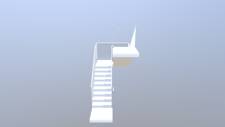 industrial stairs 3D Model