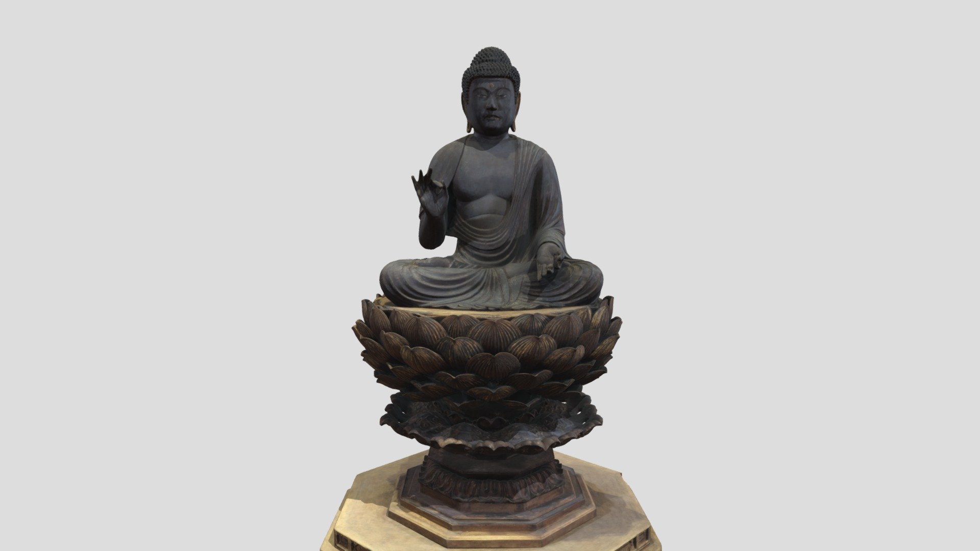 木造阿弥陀如来坐像 — Sketchfab embed 3D viewer