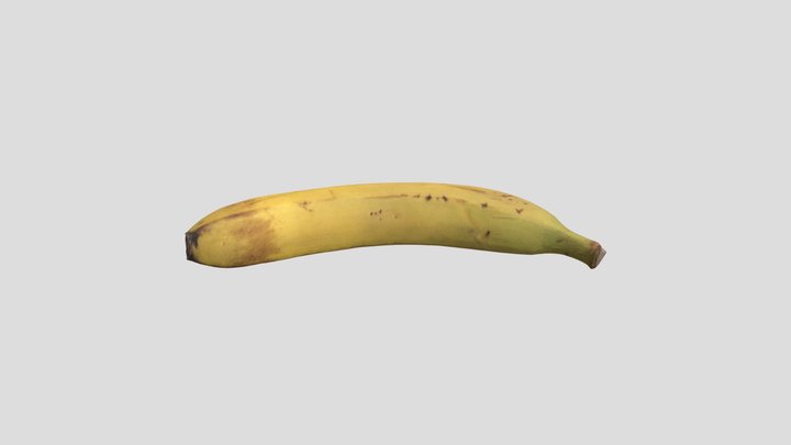 cartoon banana peel - tilt Low-poly 3D Model