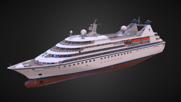 Seabourn Legend Cruise Ship 3D Model