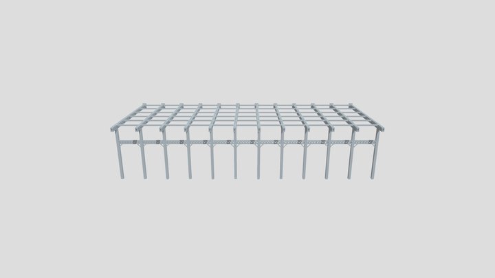 Estructura de graderíos de tribuna 3D Model