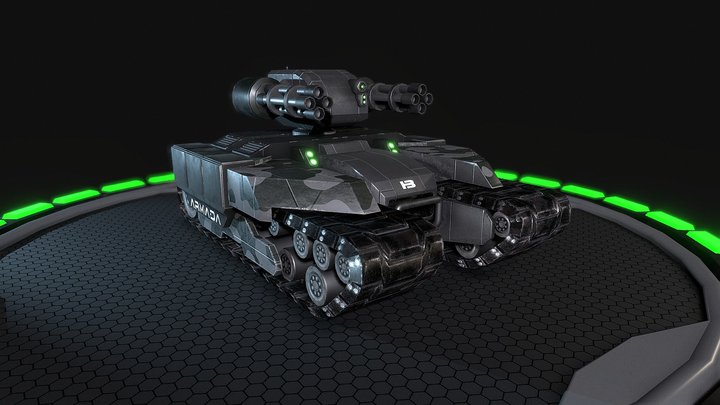 Light Plasma Tank "Blitz V2" 3D Model