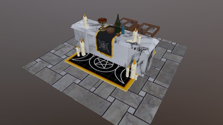 Pagan Ritual Scene 3D Model
