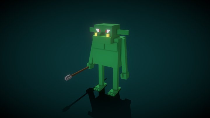 Minecraft Goblin Warrior 3D Model