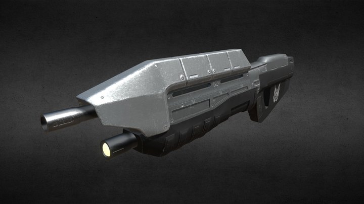 M5AC Assault Rifle from Halo 3D Model