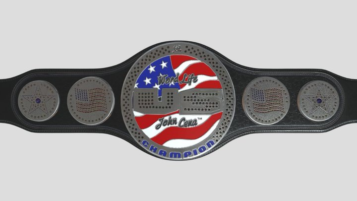 WWE - US CHAMPION JOHN CENA WORD LIFE BELT – Modello 3D gratuito STL