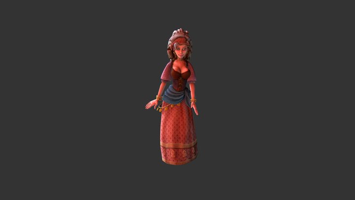 Artia, the Walking Peasant for Metaverse Studio. 3D Model
