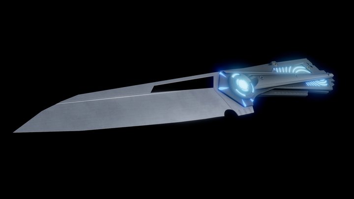 FREE Sci-fi Knife 3D Model