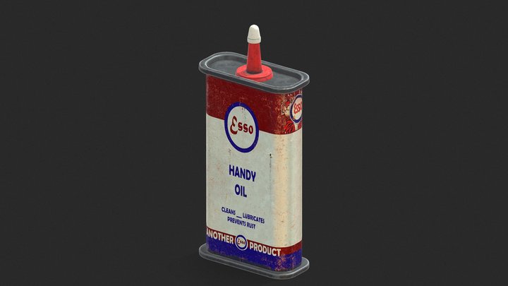 Vintage Esso Handy Oil Can 3D Model