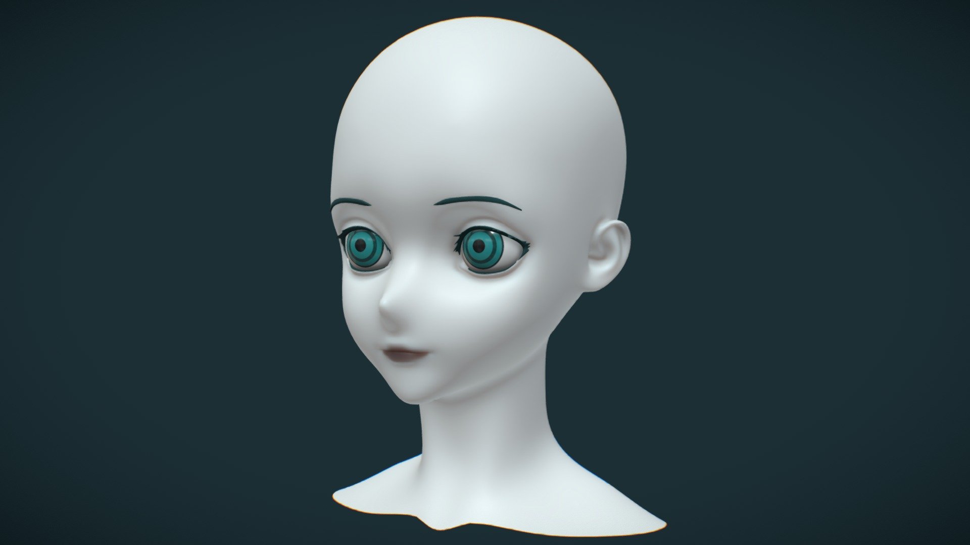 Anime Head Base Mesh - Download Free 3D model by Marcelo (@coniserojas)  [58e2919]