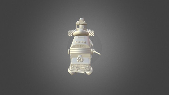 School Bus Boat DECIMATED 3D Model