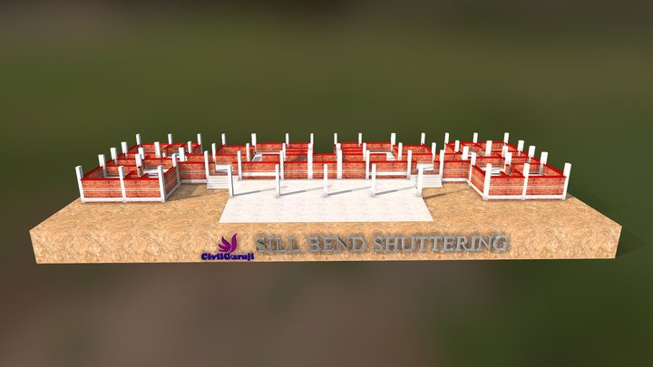 23 SILL BEND SHUTTERING_obj 3D Model