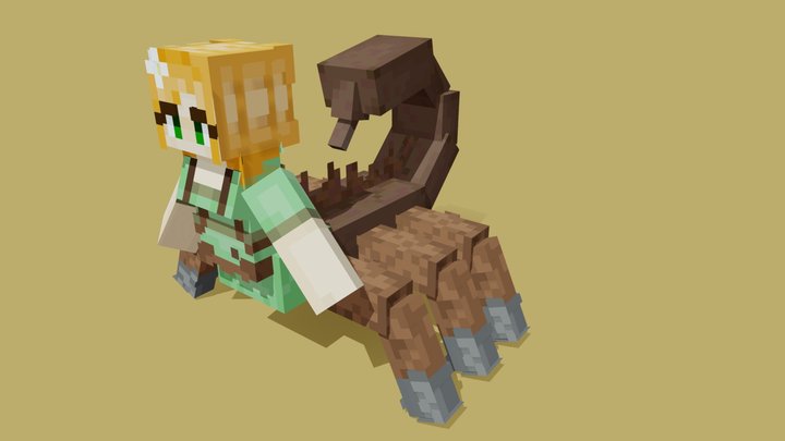 The scorpion girl - Blockbench 3D Model