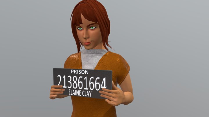 Prison Girl 3D Model